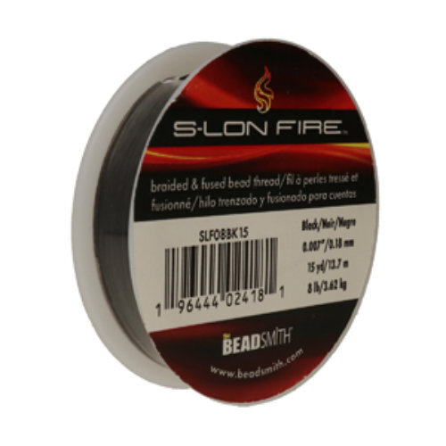 S-Lon Fire - 8LB .007" / .17mm Black  - 15 yd / 13m Roll - SLF08BK15