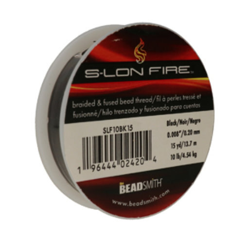 S-Lon Fire - 10LB .008" / .20mm Black  - 15 yd / 13m Roll - SLF10BK15