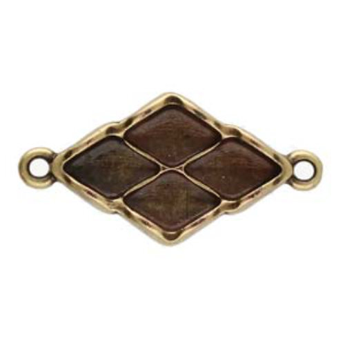 Tsigrado - Gem Duo Connector - Antique Brass CYM-GD-014007-AB