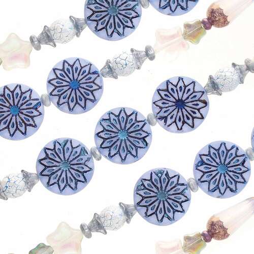 Czech Table Cut Glass Bead Strand - Frozen Mix - TCMIX-006
