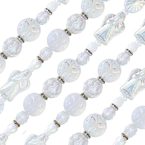 Czech Table Cut Glass Bead Strand - Crystal Angel Mix - TCMIX-010
