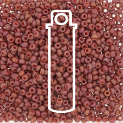 Miyuki 11/0 Rocaille Bead - 11-94695 - Frost Opaque Glaze Rainbow Cardinal - 8.5gm Tube