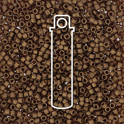 Miyuki 11/0 Delica Bead - DB322L - Matte Light Copper - 7.2gm Tube
