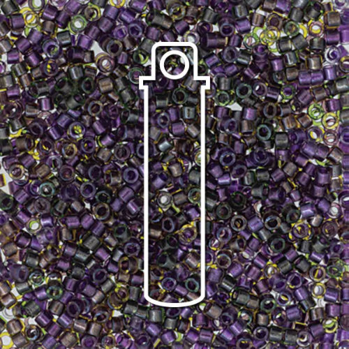 Miyuki 11/0 Delica Bead - DB991 - Purple Green - 7.2gm Tube