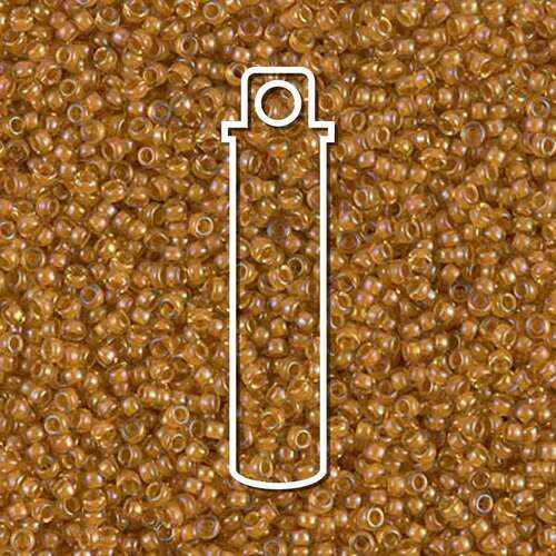 Miyuki 11/0 Rocaille Bead - 11-92238 - Goldenrod Lined Topaz AB - 24gm Tube