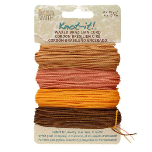 2 Ply Waxed Polyester Cord - PLY04-MIX15 - Pumpkin Spice - 15 Yard  Card