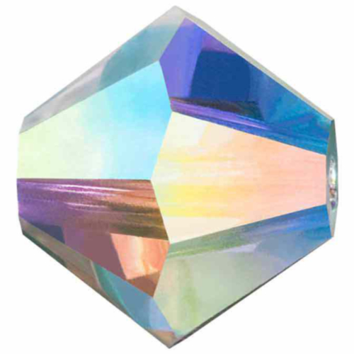 6mm x 5.7mm Crystal AB 2x FC - 00030AB2 - MC Rondelle Beads - 451 69 302 - Factory Pack