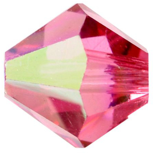 6mm x 5.7mm Indian Pink AB - 70040AB - MC Rondelle Beads - 451 69 302 - Factory Pack