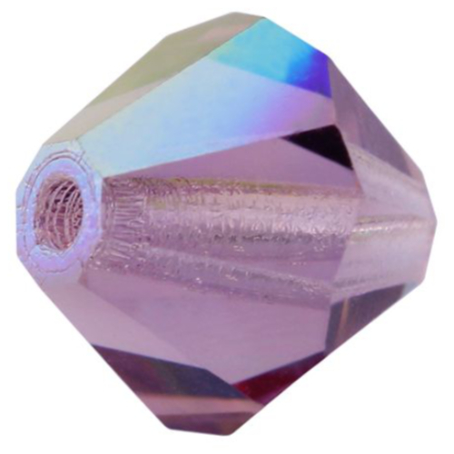 6mm x 5.7mm Light Amethyst AB - 20020AB - MC Rondelle Beads - 451 69 302 - Factory Pack