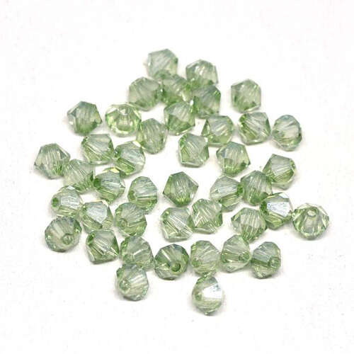 4mm x 3.6mm Crystal Mint Luster - 00030-14457 - MC Rondelle Beads - 451 69 302 - 36 Piece Bag