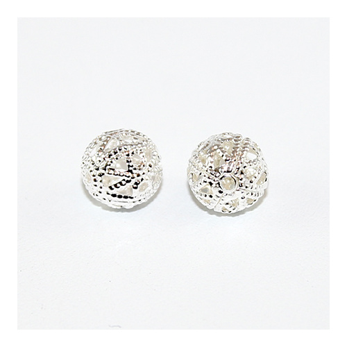 8mm Filigree Ball - Silver