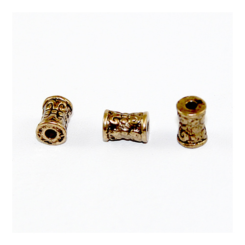 Celtic Tube Spacer Bead - Antique Gold
