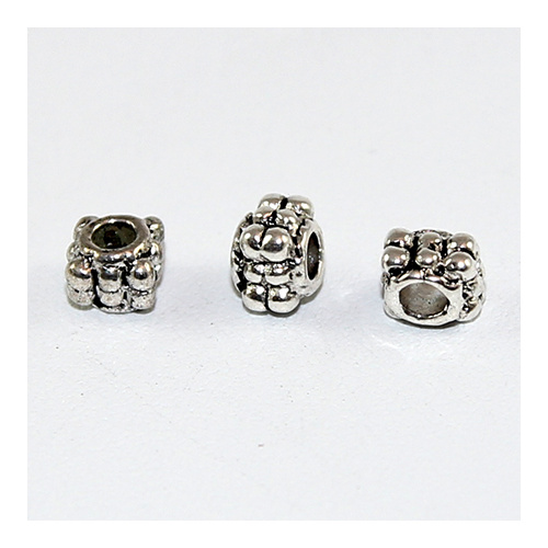 Rope Spacer Bead - Antique Silver - 10 Pieces