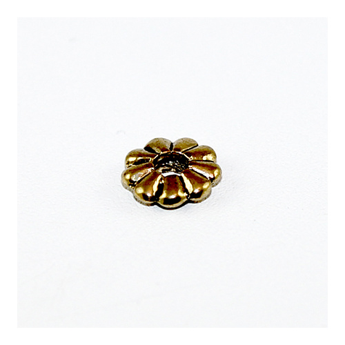 Flat Flower Spacer - Antique Gold
