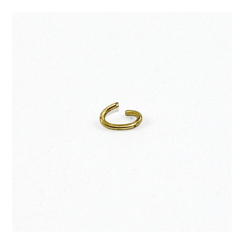 4mm x 6mm Oval Jump Rings - Brass Base - Gold