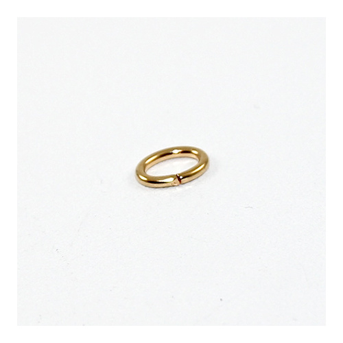 6mm x 8mm Oval Jump Rings - Brass Base - Gold