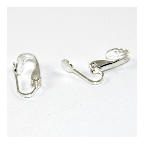 5mm Pad Clip on Earring - Pair - Silver
