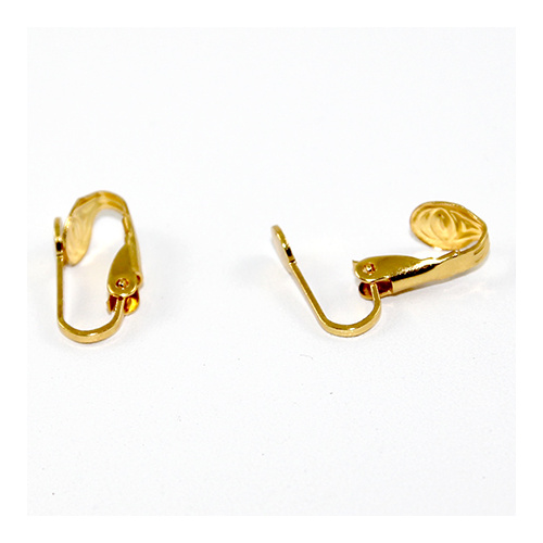 5mm Pad Clip on Earring - Pair - Gold