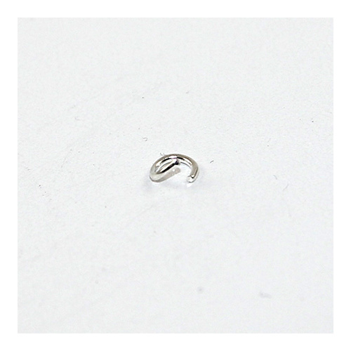 5mm Round Jump Rings - Brass Base - Silver
