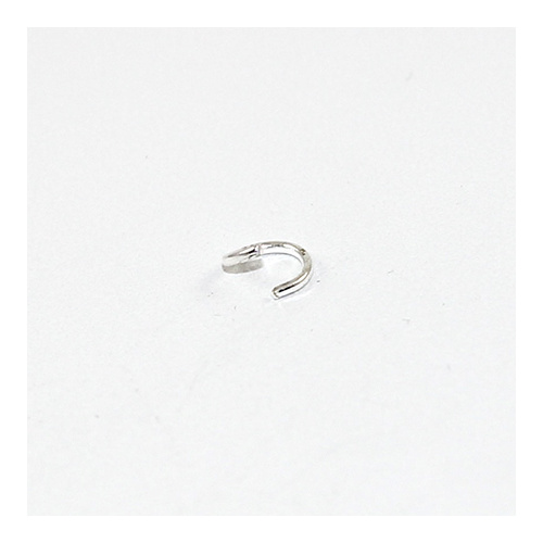 6mm Round Jump Rings - Brass Base - Silver