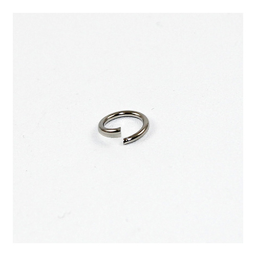 8mm Round Jump Rings - Brass Base - Antique Silver