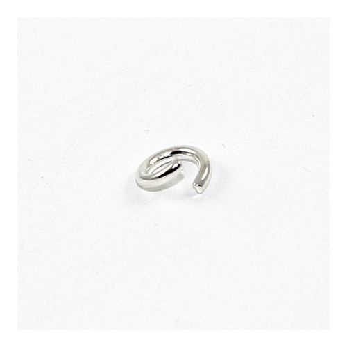 8mm x 1.4mm Round Jump Rings - Steel Base - Silver
