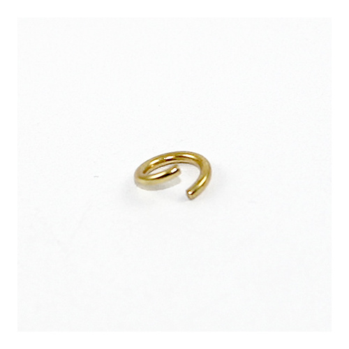 8mm x 1.4mm Round Jump Rings - Steel Base - Gold