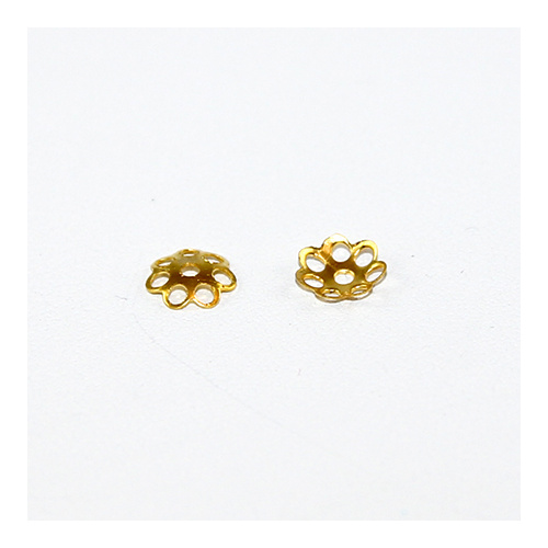 6 Point Dot Bead Cap - Gold