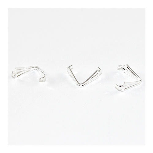 Pinch Pendant Mounts - Large - Silver
