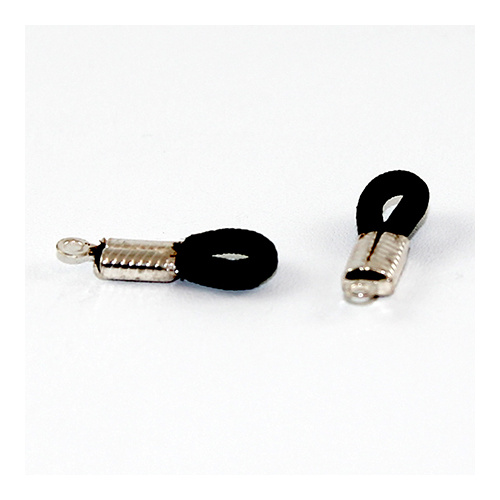 Rubber Glasses Connector with link end - Silver