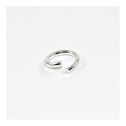 10mm x 1.5mm Round Jump Rings - Steel Base - Silver