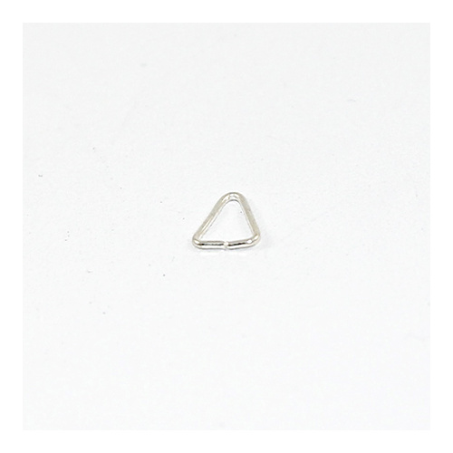 Triangle Jump Ring - Brass Based - Silver