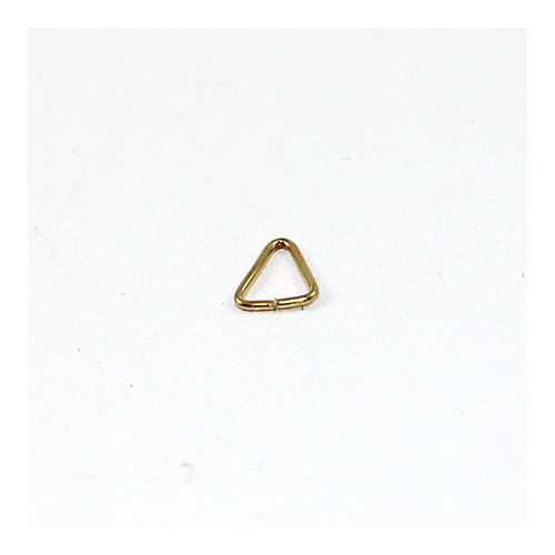 Triangle Jump Ring - Brass Based - Gold