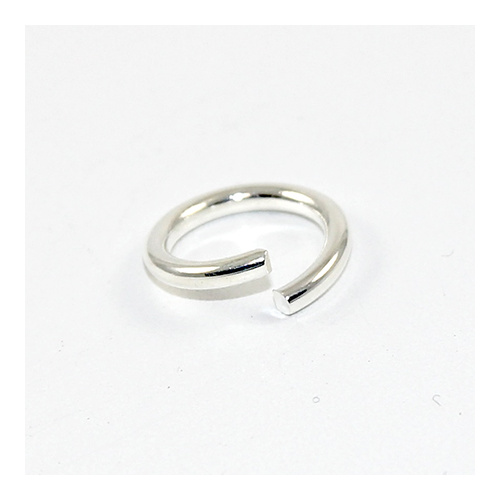 15mm x 1.8mm Round Jump Rings - Steel Base - Silver