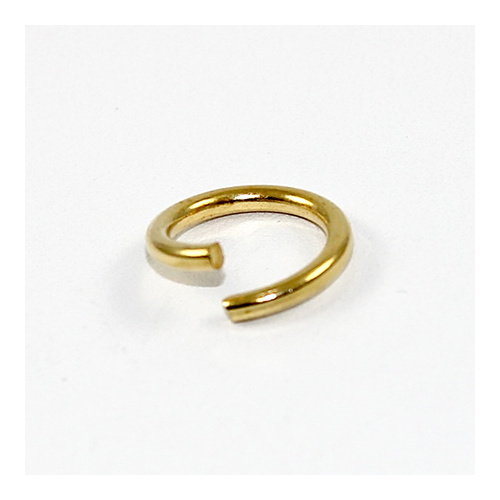 15mm x 1.8mm Round Jump Rings - Steel Base - Gold