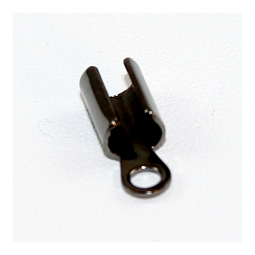 7mm Round Thonging Ends - Black Nickel