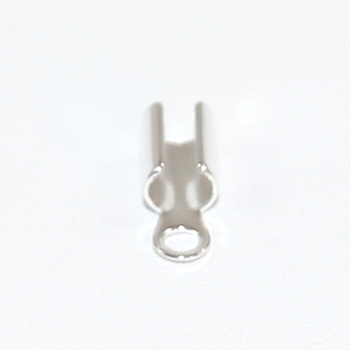 7mm Round Thonging Ends - Silver