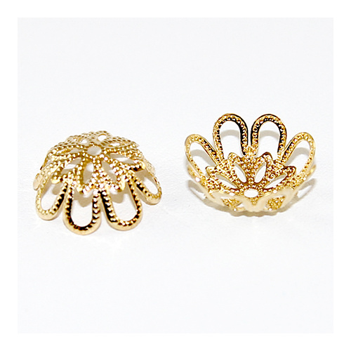 Lace Pudding Bead Cap - Gold