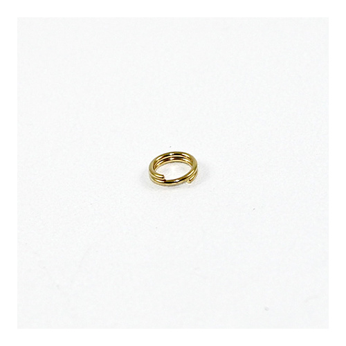 5mm Steel Split Rings - Gold