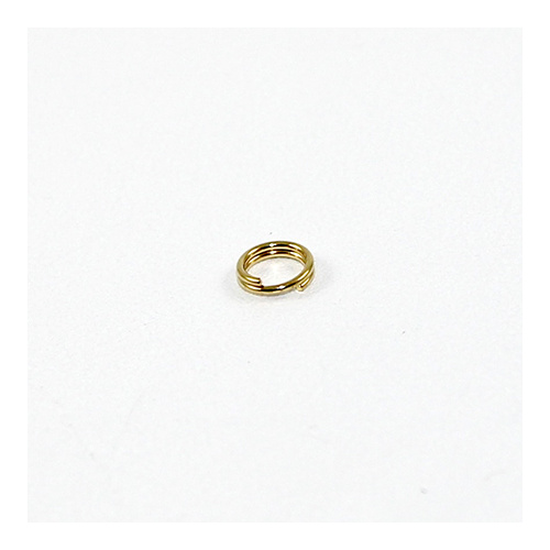 5mm Steel Split Rings - Gold