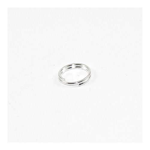 8mm Steel Split Rings - Silver