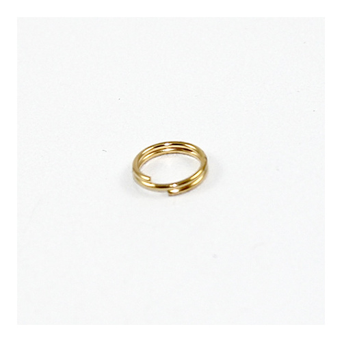 8mm Steel Split Rings - Gold