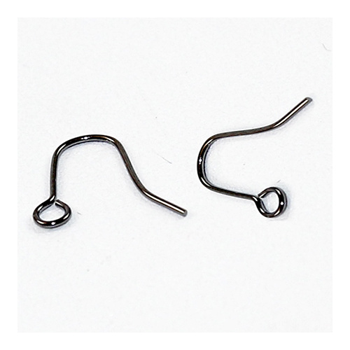 Plain Ear Hook - Small - Gunmetal - Pair