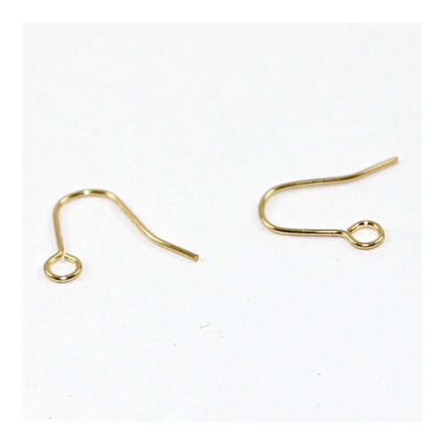 Plain Ear Hook - Small - Gold - Pair