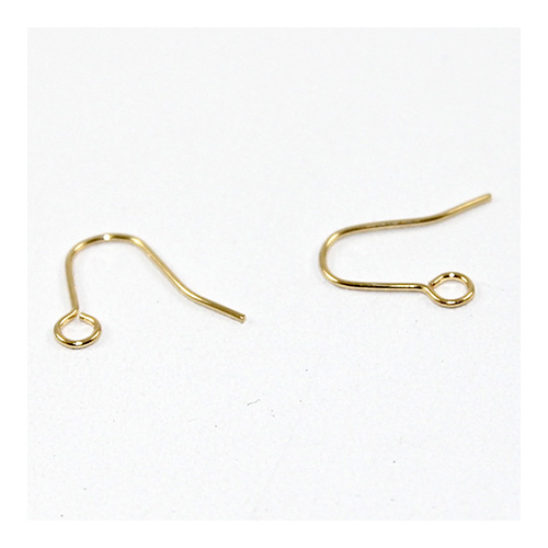 Plain Ear Hook - Small - Gold - Pair