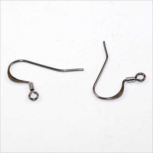 French Hook with Spring  - Small - Pair - Surgical Steel
