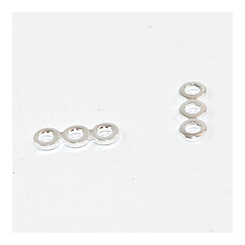 3 Hole Round Spacer Bars - Silver