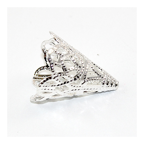 Wide Filagree Cone - Silver