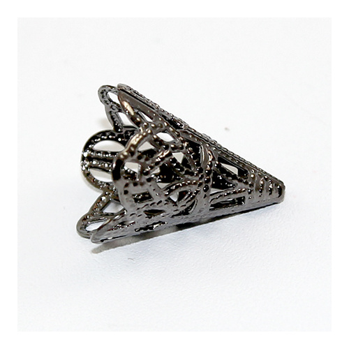 Wide Filigree Cone - Gunmetal
