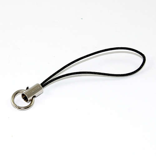 Black Mobile Cord with Antique Silver Jump Ring